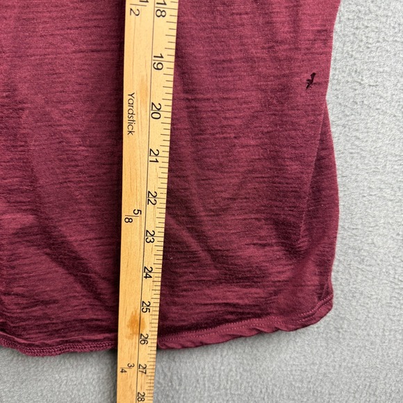 Segments Womens Medium Maroon 100% Merino Wool Long Sleeve Crew Neck T-Shirt Tee - Picture 7 of 7